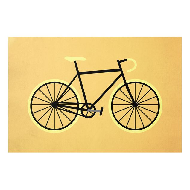Bilder für die Wand Fahrrad in Gelb