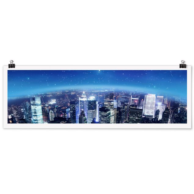Poster - Illuminated New York - Panorama Querformat