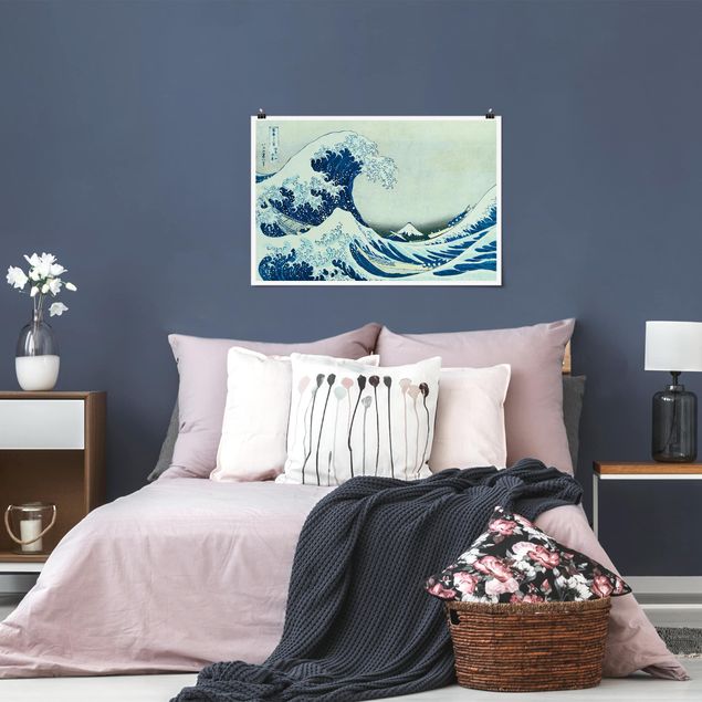 Poster Vintage Katsushika Hokusai - Die grosse Welle von Kanagawa