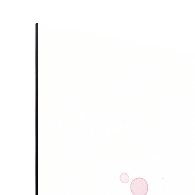 Alu-Dibond - Pink-Beige Tropfen mit Roségold - Hochformat