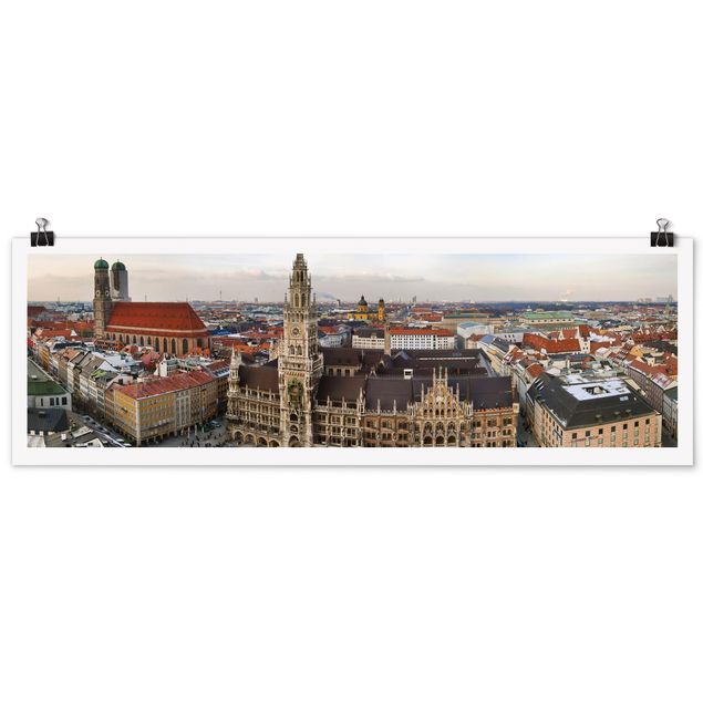 Poster - City of Munich - Panorama Querformat