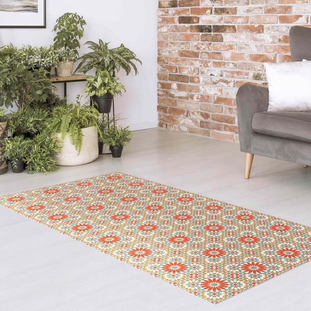 Teppiche Orientalisches Muster mit bunten Kacheln