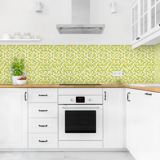 Küchenrückwand Folie Fliesenoptik Mosaikfliesen Frühlingsset