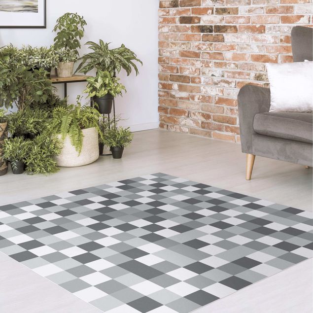 Teppiche Geometrisches Muster Mosaik Grau