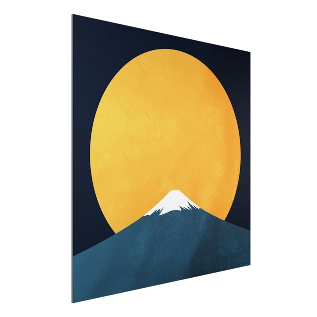 Wandbilder Sonne, Mond und Berge