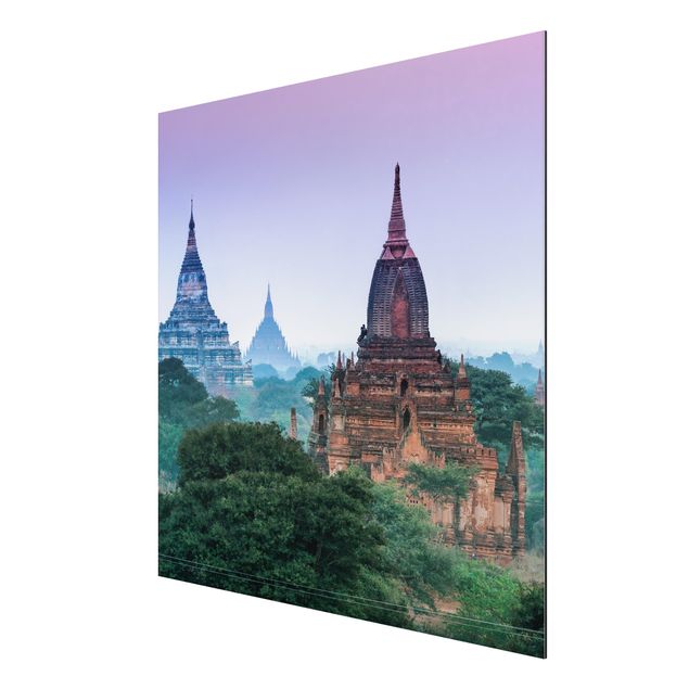 Alu-Dibond - Sakralgebäude in Bagan - Quadrat