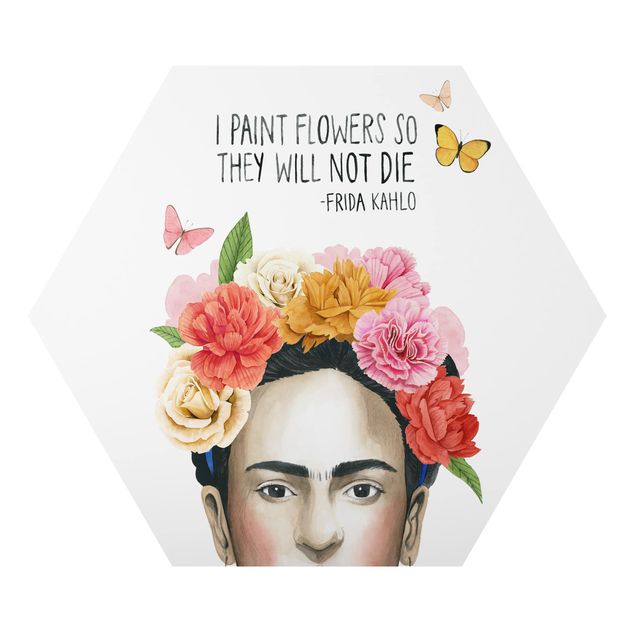 Hexagon Bild Alu-Dibond - Fridas Gedanken - Blumen