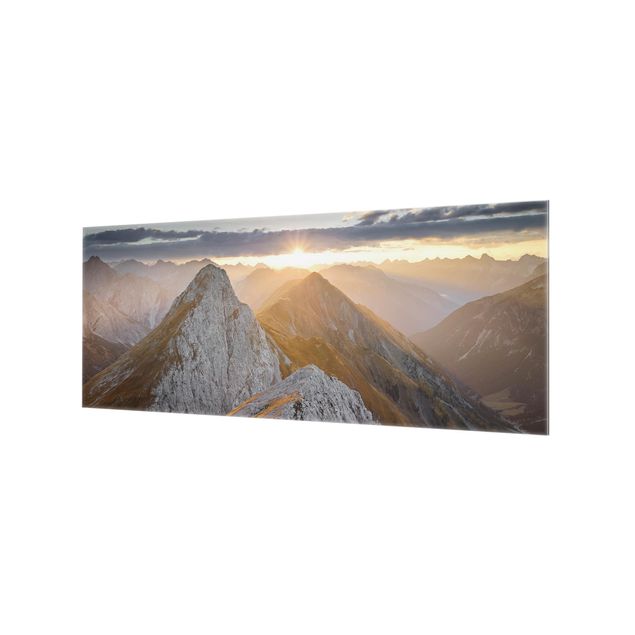 Spritzschutz Glas - Lechtaler Alpen - Panorama - 5:2