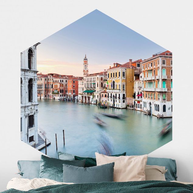 Fototapete modern Canale Grande Blick von der Rialtobrücke Venedig