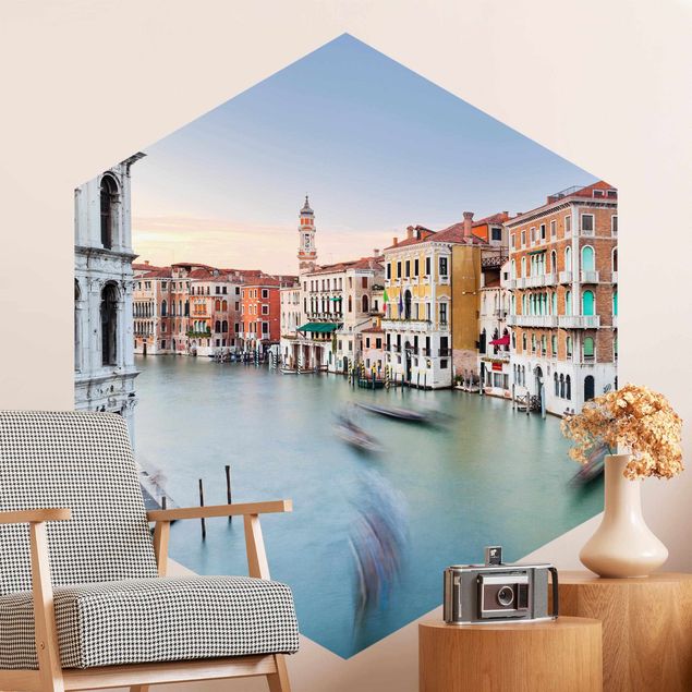 Fototapete Skyline Canale Grande Blick von der Rialtobrücke Venedig
