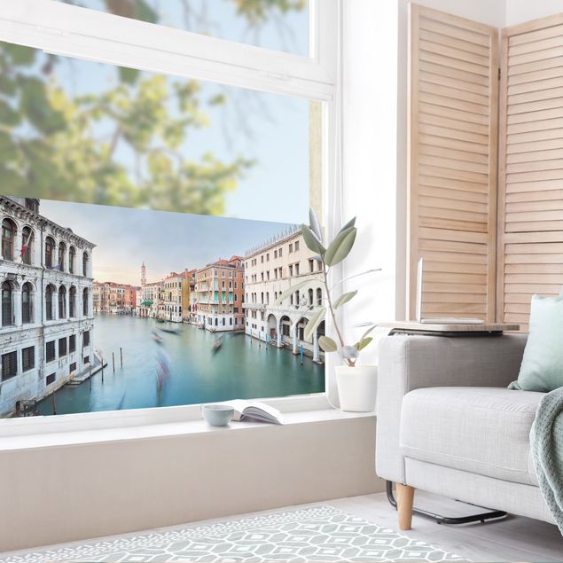 Fensterfolie Wohnzimmer Canale Grande Blick von der Rialtobrücke Venedig