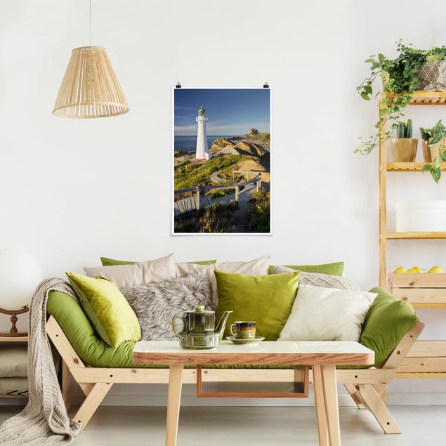 Wandbilder Castle Point Leuchtturm Neuseeland