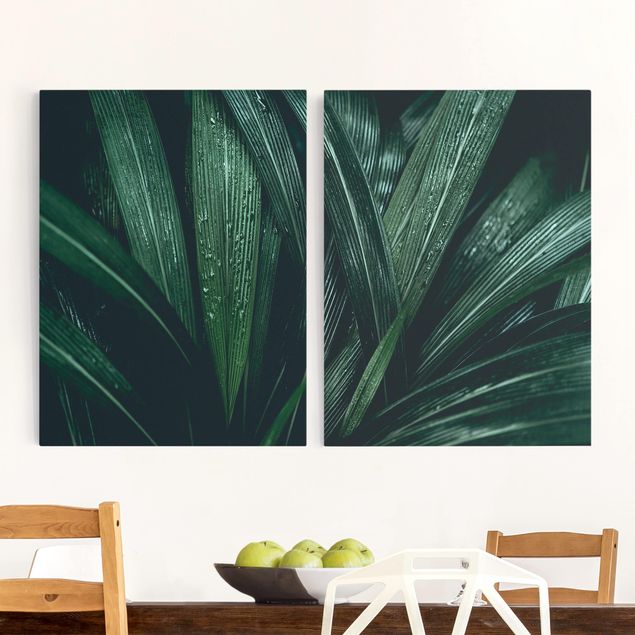 Wandbilder XXL Grüne Palmenblätter