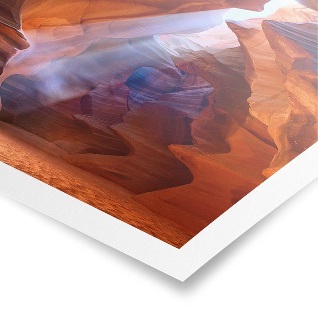 Poster - Lichtspiel im Antelope Canyon - Quadrat 1:1