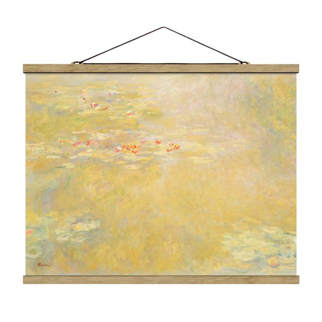 Stoffbilder mit Holzleisten Claude Monet - Seerosenteich
