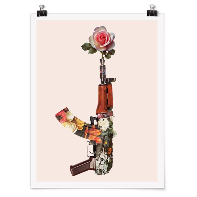 Poster kaufen Waffe mit Rose