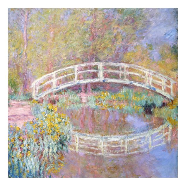 Küchenrückwand Glas Wald Claude Monet - Brücke Monets Garten