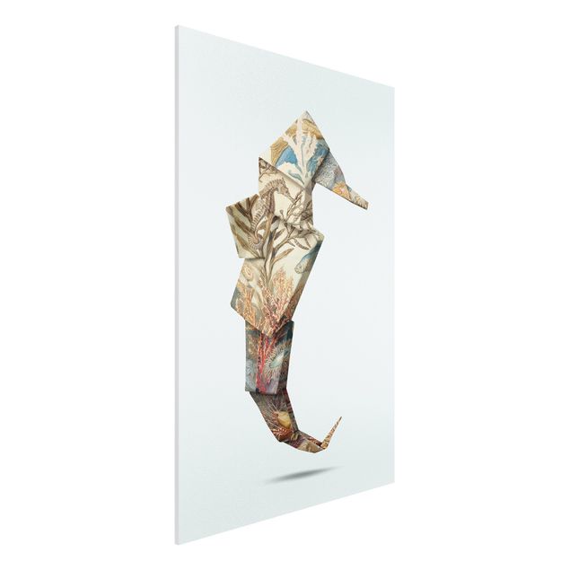 Wandbilder Tiere Origami Seepferdchen