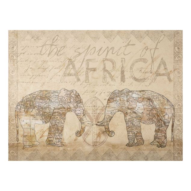 Wandbilder Vintage Collage - Spirit of Africa