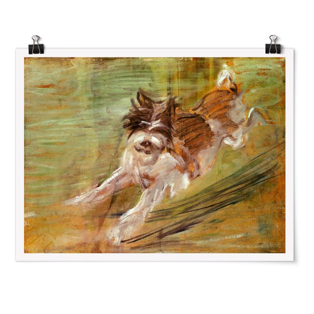 Poster - Franz Marc - Springender Hund - Querformat 3:4