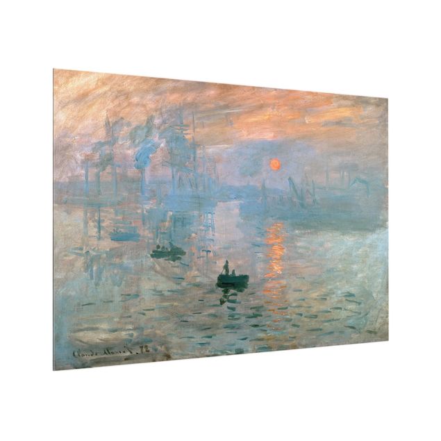 Küchenrückwand Glas Landschaft Claude Monet - Impression