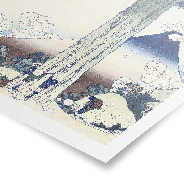 Poster Katsushika Hokusai - Mishima Pass in der Provinz Kai