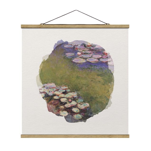 Stoffbilder Wasserfarben - Claude Monet - Seerosen
