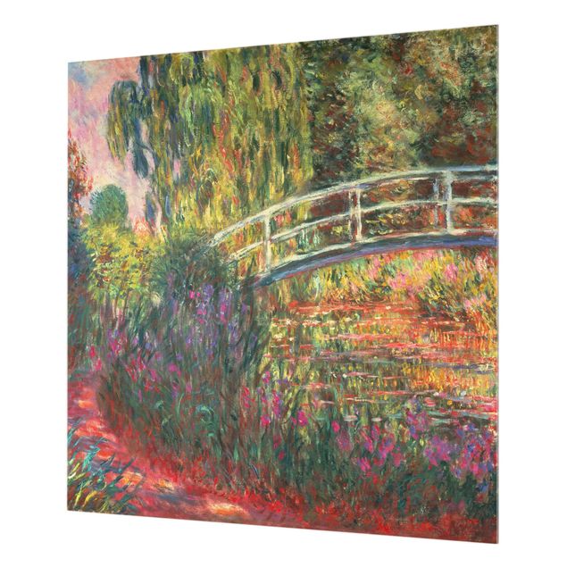 Spritzschutz Claude Monet - Japanische Brücke im Garten von Giverny