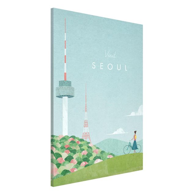 Magnettafel Skyline Reiseposter - Seoul