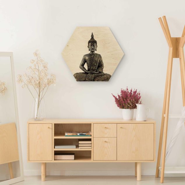 Holzbilder Zen Buddha Stein