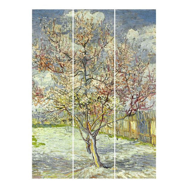Schiebegardinen 3er Set Vincent van Gogh - Blühende Pfirsichbäume im Garten