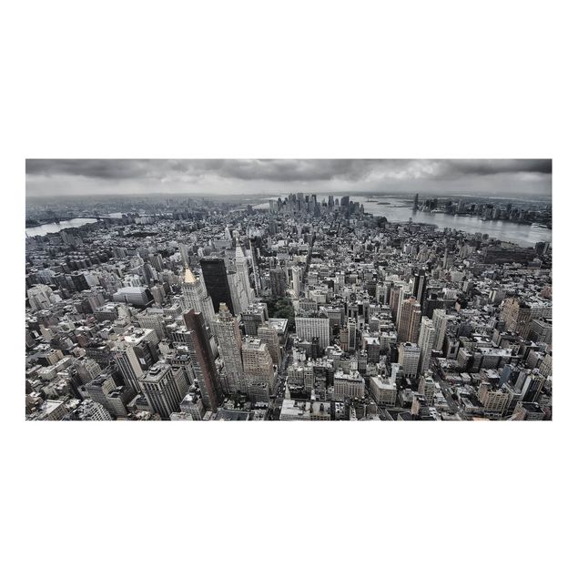 Spritzschutz Glas - Blick über Manhattan - Querformat - 2:1