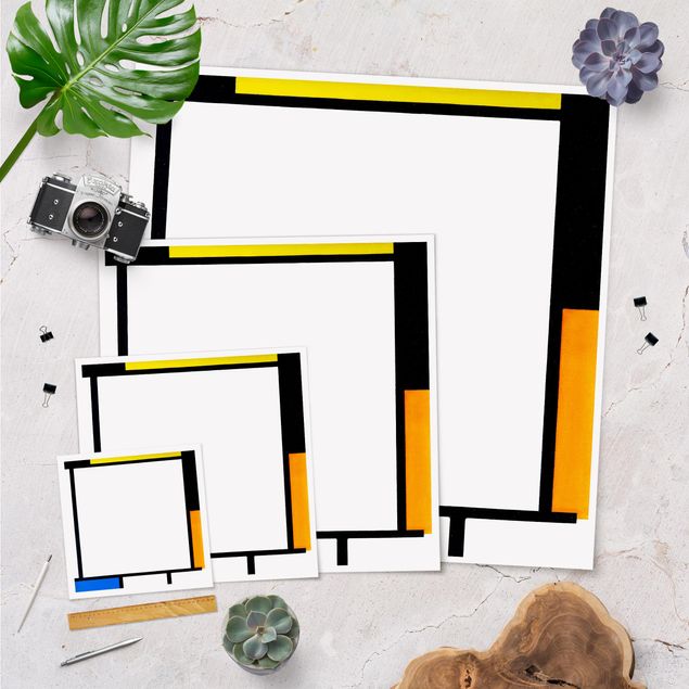 Wandbilder Piet Mondrian - Komposition II