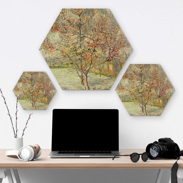 Kunstkopie Vincent van Gogh - Blühende Pfirsichbäume