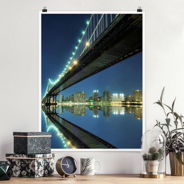 Poster Städte Abstract Manhattan Bridge