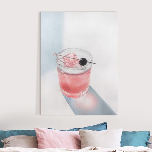 Leinwand Bilder XXL Cherry Summer Cocktail