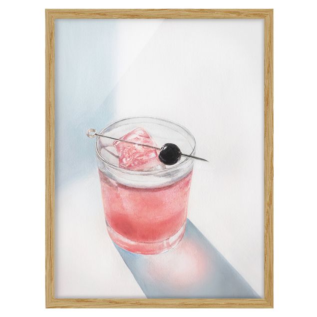 Bild mit Rahmen - Cherry Summer Cocktail