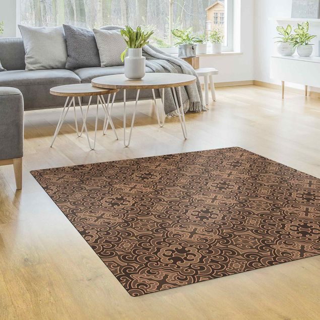 Moderne Teppiche Chinoiserie Muster in Grau