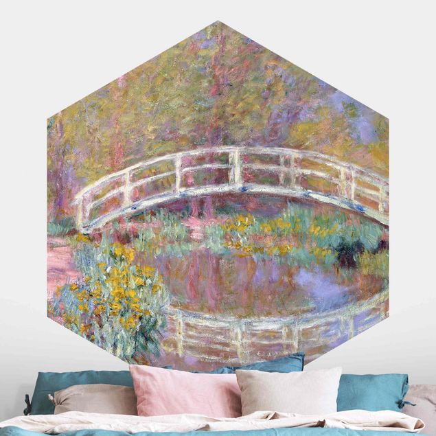 Kunstdrucke Impressionismus Claude Monet - Brücke Monets Garten