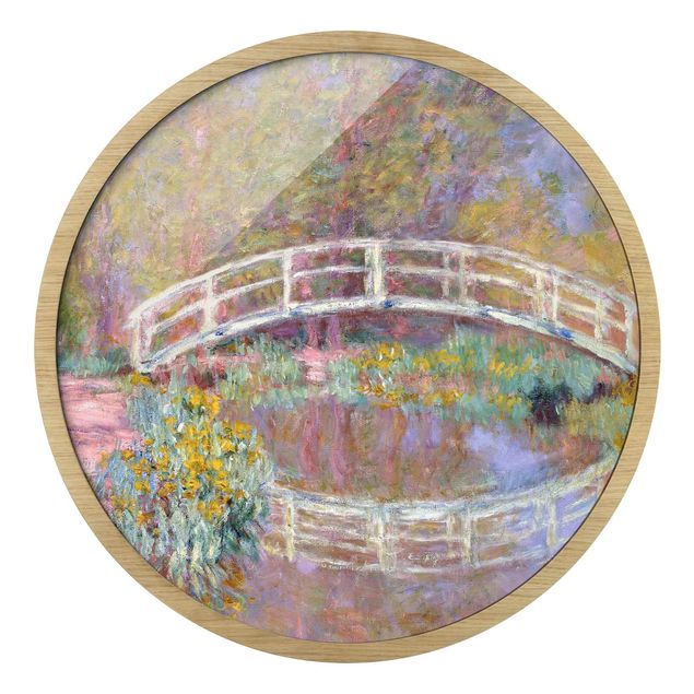 Natur Bilder mit Rahmen Claude Monet - Brücke Monets Garten