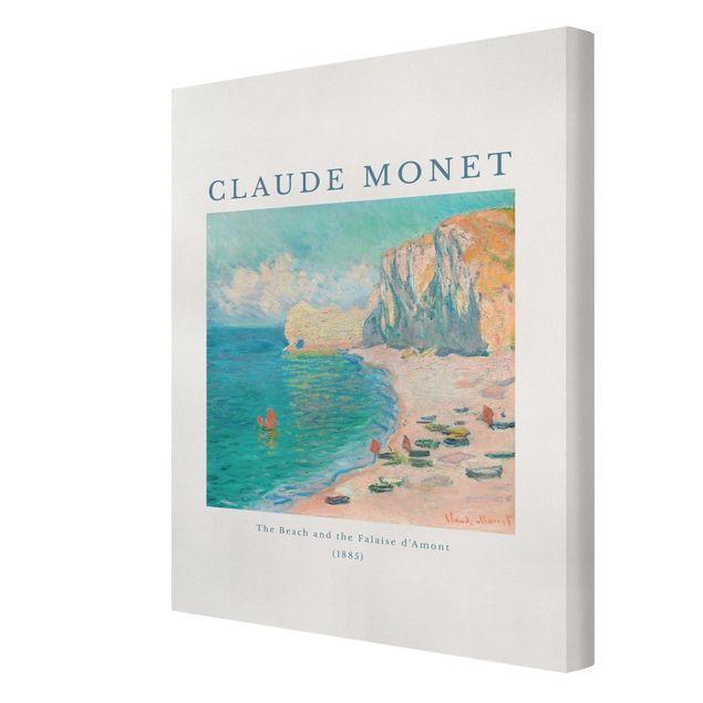 Wandbilder Wohnzimmer modern Claude Monet - Der Strand