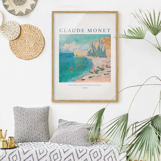 Kunstdruck Bilder mit Rahmen Claude Monet - Der Strand
