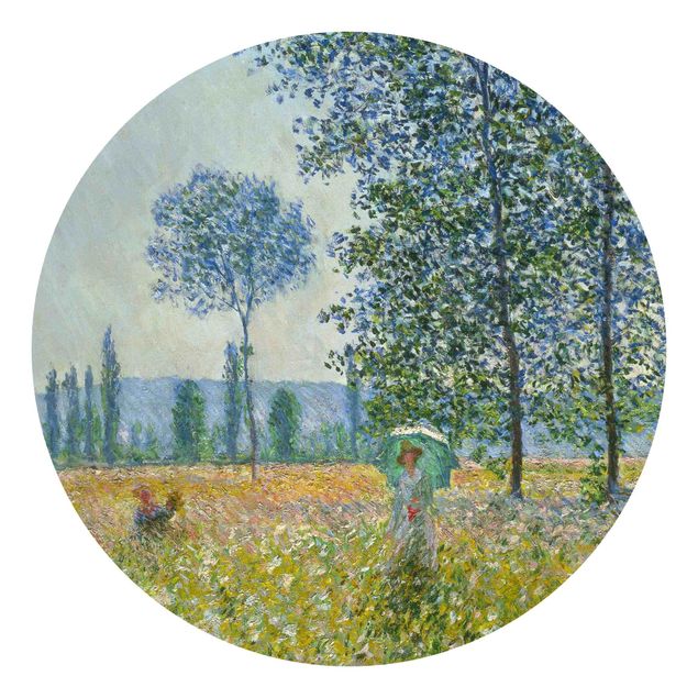 Wandtapete Baum Claude Monet - Felder im Frühling