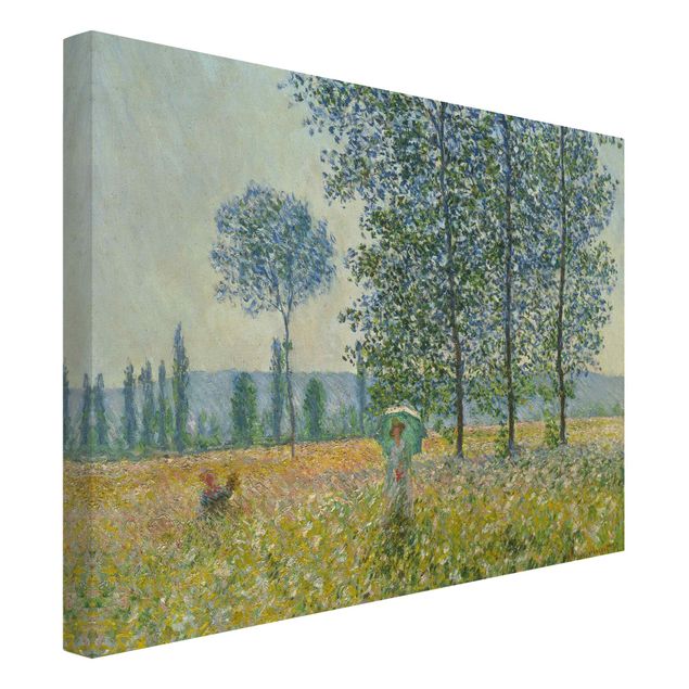 Wandbilder Wohnzimmer modern Claude Monet - Felder im Frühling