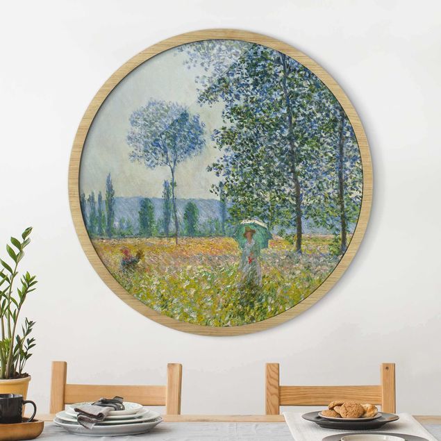 Runde Bilder Claude Monet - Felder im Frühling