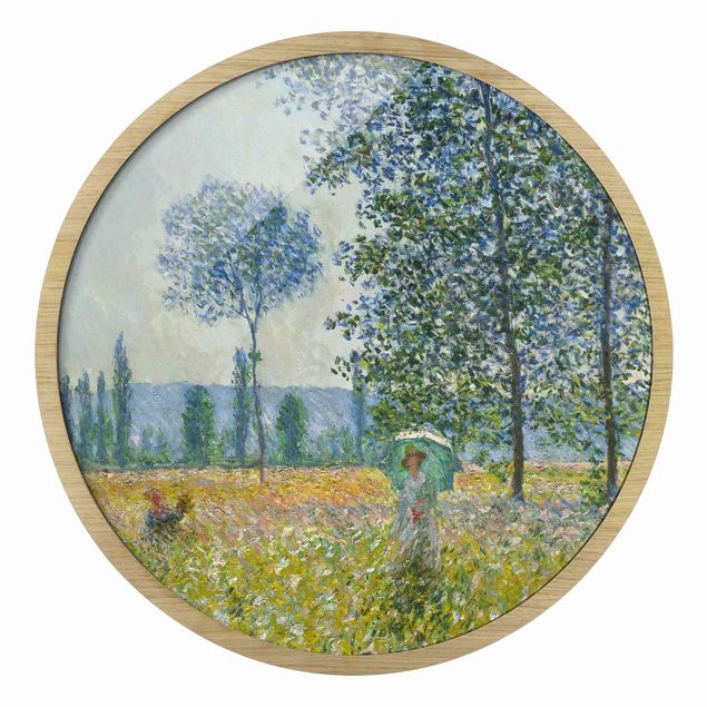 Abstrakte Bilder mit Rahmen Claude Monet - Felder im Frühling