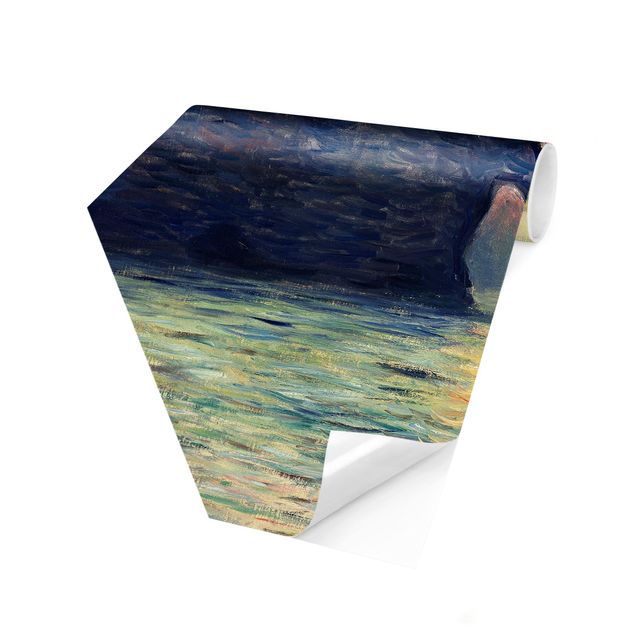 Moderne Tapeten Claude Monet - Felsen Sonnenuntergang