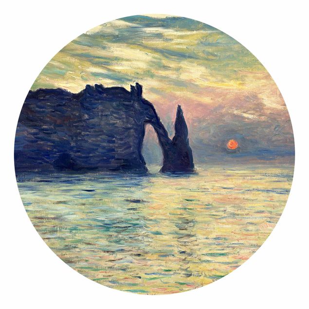 Fototapete Natur Claude Monet - Felsen Sonnenuntergang