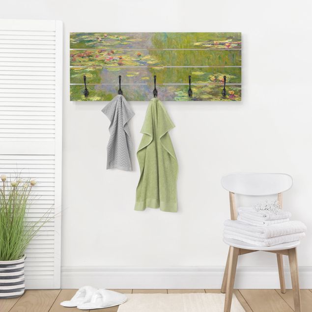 Garderobenpaneel Claude Monet - Grüne Seerosen