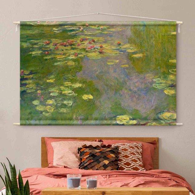 Wandteppich XXL Claude Monet - Grüne Seerosen